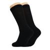 AWS/American Made Diabetic Crew Socks for Men Seamless Loose Fit Socks with Non Binding Top (Black, 3 Pairs, Socks Size 13-15) view 3