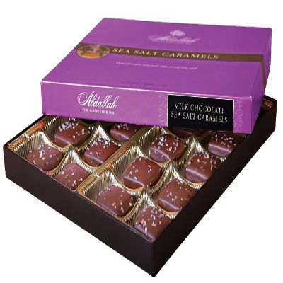 Abdallah Chocolates-Sea Salt Caramels, 8 ounce box