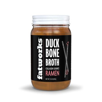 Fatworks Gourmet Cage-Free Duck Bone Broth, Ramen Flavor, Keto, Paleo, Collagen Rich, Preservative Free, 15 oz