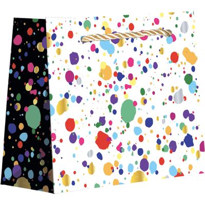 Jillson Roberts Tiny Gift Bags, Splatter with Foil Accents (60 Pcs)