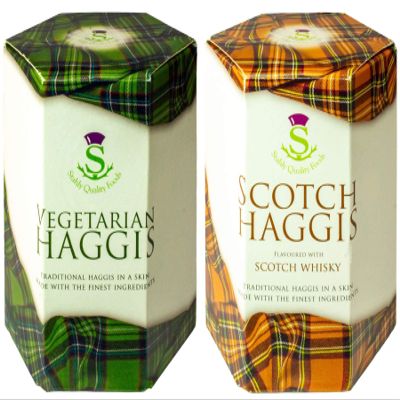 2 Pack Scottish Vegetarian Haggis and Scotch Whisky Haggis in a Can - Canned Haggis Food Scottish Gifts Scotland's National Dish