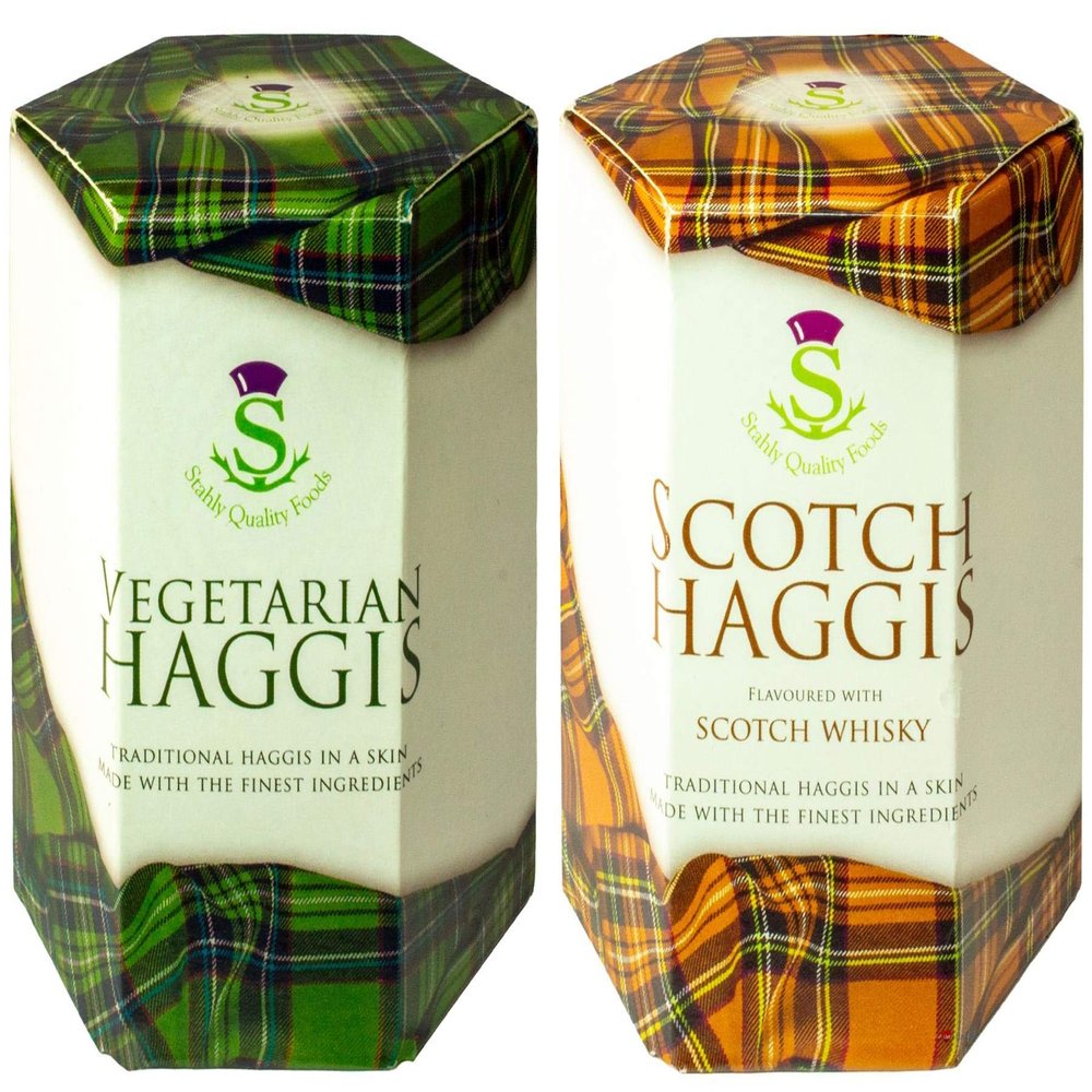 2 Pack Scottish Vegetarian Haggis and Scotch Whisky Haggis in a Can - Canned Haggis Food Scottish Gifts Scotland's National Dish