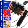 Holikme 50Feet Dryer Vent Cleaner Kit - Flexible Lint Brush with Drill Attachment, Extends up to 50Feet for Fireplace Chimney & Dryer Vent Cleaning,Use with or Without a Power Drill view 1