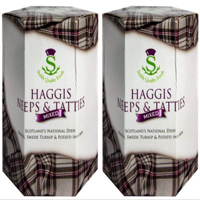 2 Pack Scotland's National Dish Haggis in a Can with Neeps & Tatties - Canned Haggis Food Scottish Gifts
