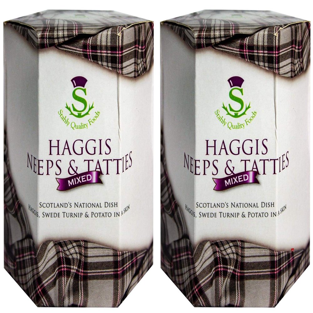 2 Pack Scotland's National Dish Haggis in a Can with Neeps & Tatties - Canned Haggis Food Scottish Gifts