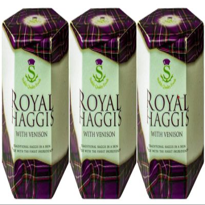 3 Pack Scottish Royal Haggis in a Can with Venison - Canned Haggis Food Scottish Gifts Scotland's National Dish