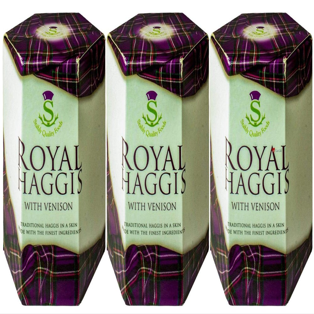 3 Pack Scottish Royal Haggis in a Can with Venison - Canned Haggis Food Scottish Gifts Scotland's National Dish