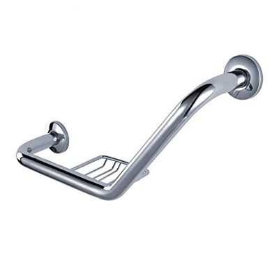 Bathroom Handrail Stainless Steel Bathtub Arm Safety Handle Bath Shower Grab Bars Bathroom Wall Mount Handle Grip Toilet Bathroom Grab Bars (Color : Black)