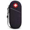SITHON EpiPen Medical Carrying Case Insulated, Travel Medication Organizer Bag Emergency Medical Pouch Holds 2 EpiPens, Asthma Inhaler, Anti-Histamine, Auvi-Q, Allergy Medicine Essentials, Black view 1
