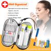 SITHON EpiPen Medical Carrying Case Insulated, Travel Medication Organizer Bag Emergency Medical Pouch Holds 2 EpiPens, Asthma Inhaler, Anti-Histamine, Auvi-Q, Allergy Medicine Essentials, Black view 2