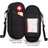 SITHON EpiPen Medical Carrying Case Insulated, Travel Medication Organizer Bag Emergency Medical Pouch Holds 2 EpiPens, Asthma Inhaler, Anti-Histamine, Auvi-Q, Allergy Medicine Essentials, Black view 4