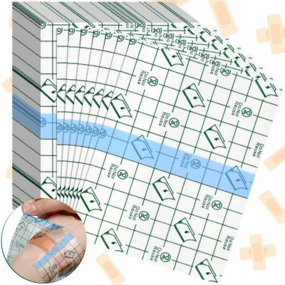 150 Pieces Stretch Adhesive Bandages Transparent Film Dressing Bandages Waterproof Adhesive (3. 9 x 5. 1 Inch)