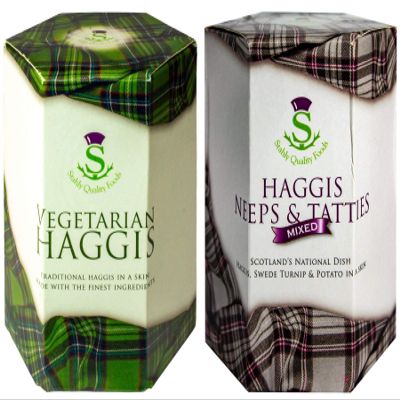 2 Pack Scottish Vegetarian Haggis and Neeps & Tatties Haggis Mix in a Can - Canned Haggis Food Scottish Gifts Scotland's National Dish