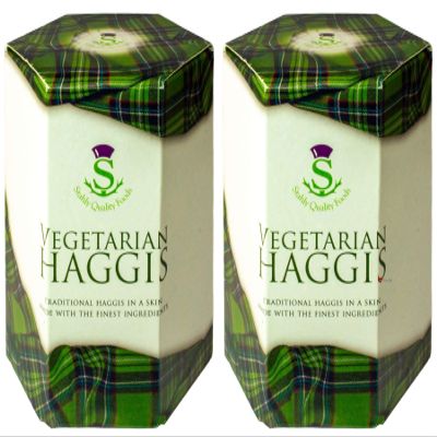 2 Pack Scottish Vegetarian Haggis in a Can - Canned Haggis Food Scottish Gifts Scotland Made