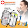 SITHON EpiPen Medical Carrying Case Insulated, Travel Medication Organizer Bag Emergency Medical Pouch Holds 2 EpiPens, Asthma Inhaler, Anti-Histamine, Auvi-Q, Allergy Medicine Essentials, Pink view 2