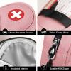 SITHON EpiPen Medical Carrying Case Insulated, Travel Medication Organizer Bag Emergency Medical Pouch Holds 2 EpiPens, Asthma Inhaler, Anti-Histamine, Auvi-Q, Allergy Medicine Essentials, Pink view 3