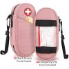 SITHON EpiPen Medical Carrying Case Insulated, Travel Medication Organizer Bag Emergency Medical Pouch Holds 2 EpiPens, Asthma Inhaler, Anti-Histamine, Auvi-Q, Allergy Medicine Essentials, Pink view 4