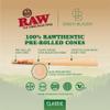 RAW Cones Dogwalker 70/24: 50 Pack - Mini Pre Rolled Cones Rolling Papers & Tips, Classic RAW Paper, 70mm view 4