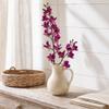 Larksilk 34" Purple Silk Dendrobium Orchid Realistic Faux Orchid Stem with 17 Lifelike Flowers for Vases & Decor view 3