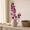 Larksilk 34" Purple Silk Dendrobium Orchid Realistic Faux Orchid Stem with 17 Lifelike Flowers for Vases & Decor view 4