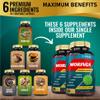2 Packs Moringa Capsules, 4 Months Supply with Turmeric, Ashwagandha, Ginger, Licorice, Black Pepper | Immune Support, Energy Booster | Oleifera Leaf Herb Supplements view 2