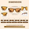 proSPORT Reading Sunglass No Line Full Lens Sun Readers +2.25 Men Women Tortoise Frame Brown Lens view 4