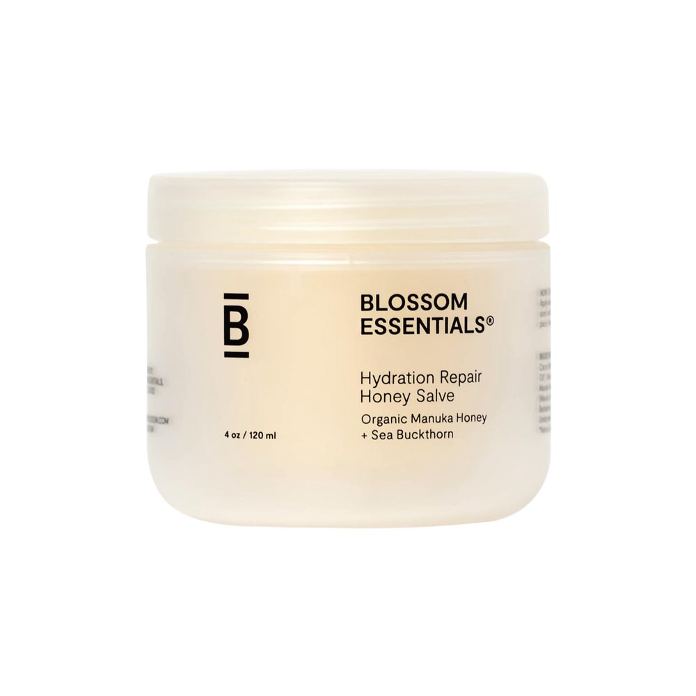 Blossom Essentials Honey Salve - Organic Manuka Honey Hydration Repair - Eczema Relief for Dry, Itchy, Sensitive Skin - Soothing Moisturizer & Balm for Kids, Adults - Made in USA - 4oz