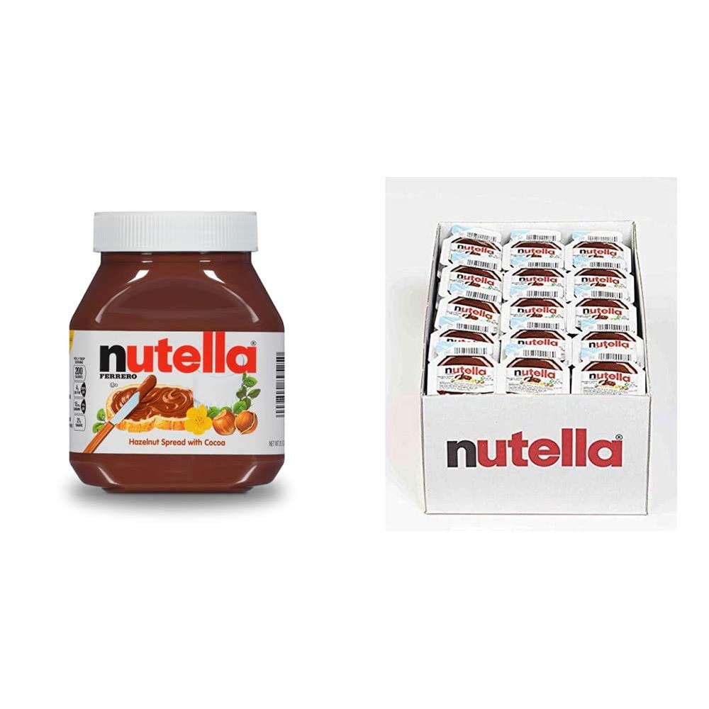 Nutella Bundle, 26.5oz Jar + 120 Count Single Serve Mini Cups