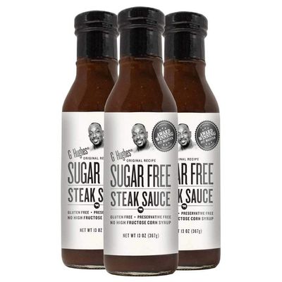 G Hughes Steak Sauce, Sugar Free, Gluten Free, 13 Ounces (Pack Of 6)