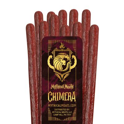 Mythical Meats Original Flavor Chimera 12-Pack Snack Sticks Venison Fire w/Beef Dried & Dehydrated Meats Seasoned to Perfection High Protein Snacks