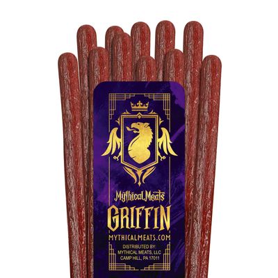 Mythical Meats Original Flavor Griffin 12-Pack Snack Sticks  Ostrich w/Beef  Dried & Dehydrated Meats Seasoned to Perfection  High Protein Snacks