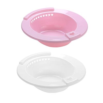 2pcs Portable Sitz Bath Basins Sitz Bath for Toilet Seat Foldable Tub Postoperative Care Basin for Relief Pregnant Women Elderly