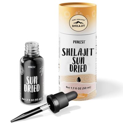 Pure Himalayan Shilajit , Sun Dried Liquid Drops - Immune Support Supplement, Energy Boost, Detox Cleanse, Anti-Aging and Wellness - Natural Trace Minerals & Fulvic Acid Complex (50ml, Pack of 1)