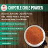 Chipotle Chili Powder Seasoning 1 LB (16oz)  Natural and Premium. Great For Meats, Grilling Rubs, Sauces, Salsa. Medium to High Heat - Sweet & Smoky Flavor. By Amazing Chiles & Spices. view 3