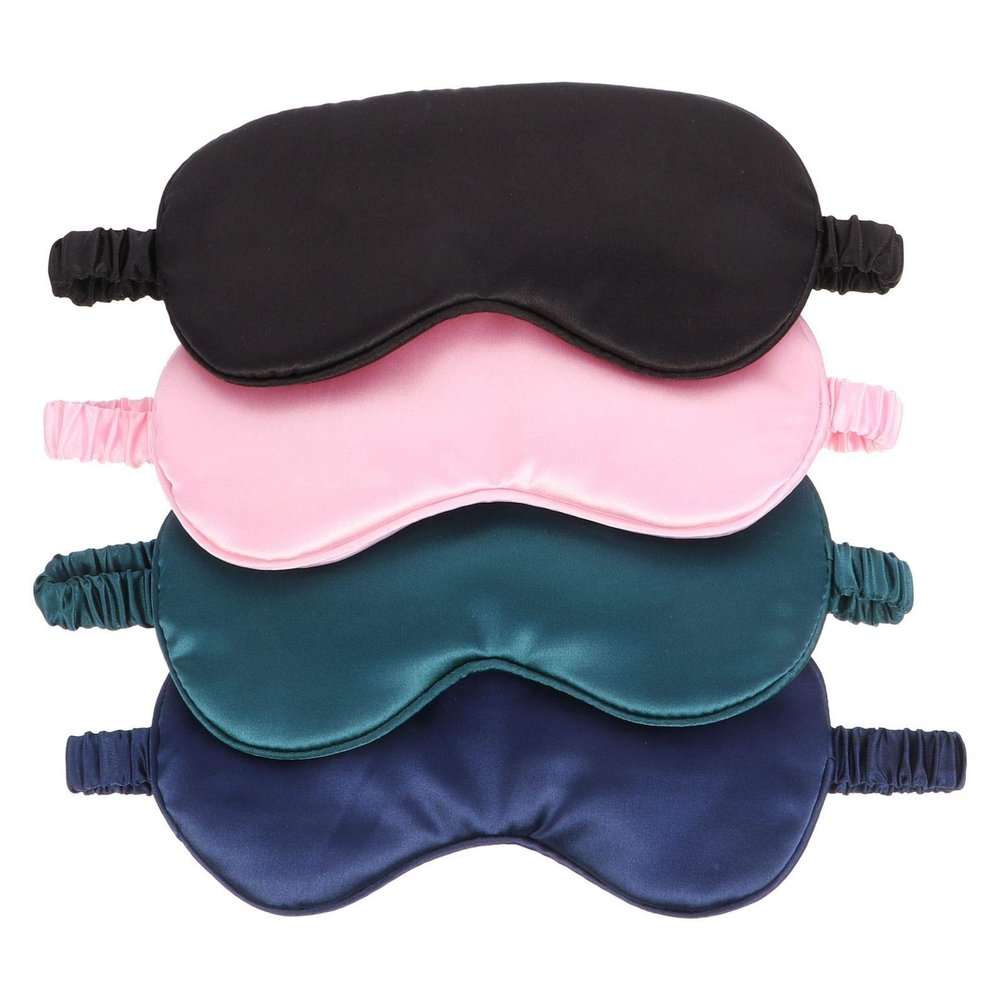 Sleeping Mask Sleeping Mask 4 Pcs Elastic Breathable Blindfold Blockout Light Eye Cover Travel Naps