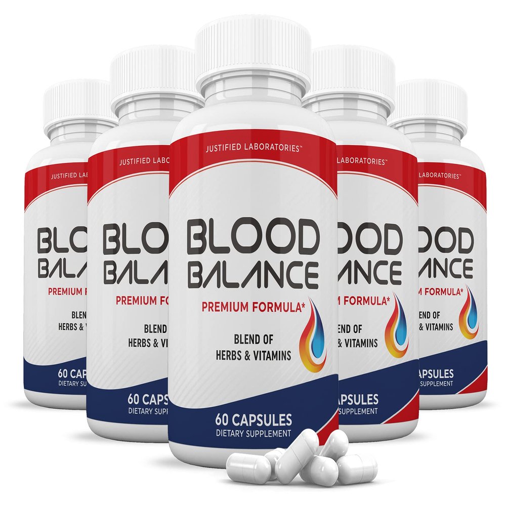 (5 Pack) Blood Balance Advanced Formula 688MG Supplement Pills 300 Capsules