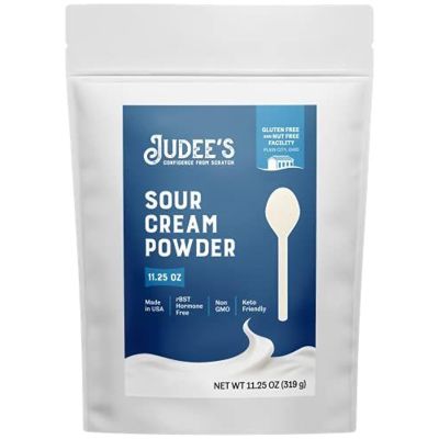 Judee's Gluten Free Powdered Sour Cream - Freeze-Dried Sour Cream Powder for Baking & Dips - Non-GMO & Gluten-Free Mix - 11.25 Oz - Pack of 1