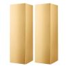 MALICPLUS 2 Wine Gift Boxes 13.5x4.5x4 Inches, Bottle Gift Boxes for Liquor and Champagne, Magnetic Closure Collapsible Gift Box (Glossy Gold with Grass Texture) view 1