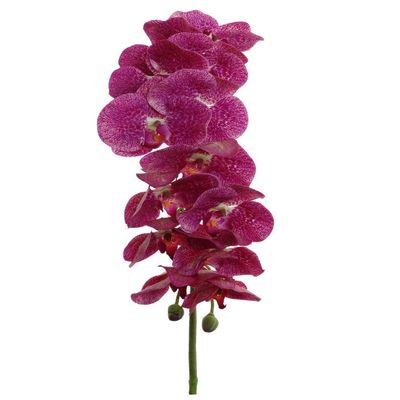 Exquisite Blooms: 1 Premium Real Touch Silk Phalaenopsis Orchid Purple/White - 41" - 13 Flowers, 2 Buds - Lifelike and Luxurious Floral Accent - Perfect for Home, Events, and Decorations