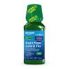 Amazon Basic Care Nighttime Cold & Flu Relief, Pain Reliever, Fever Reducer, Cough Suppressant & Antihistamine Liquid, Original Flavor, 8 fl oz (Pack of 1) view 1