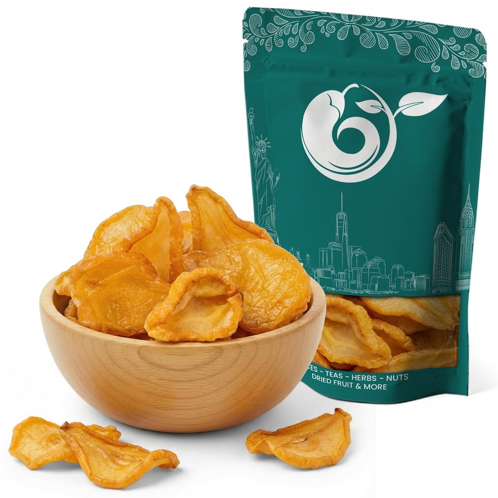 NY Spice Shop Dried Pears California - 8 Ounce California Slices Pears Fruit Snacking -Dehydrated SO2 Dry Pear Slices for Baking, Smoothies - Healthy Pear Snacks for Dessert Party Snack