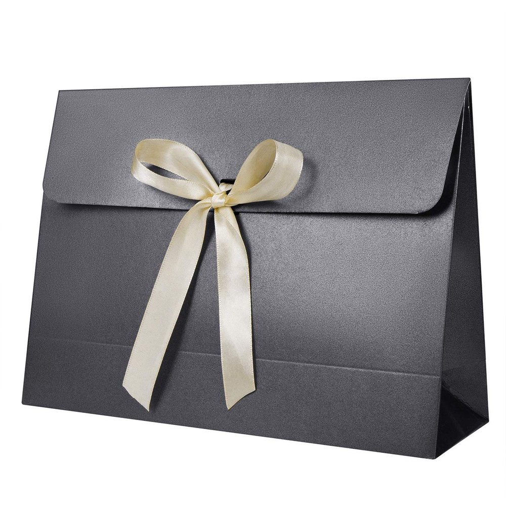 10Pcs Envelope Presents Box Rectangle Paperboard Presents Packaging Box with Ribbon Bowknot Lingerie Scarves Shirt Envelope Wrapping Box Bag for Birthday Wedding Anniversary Bridal Shower Xmas Party