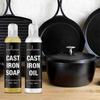 Culina Cast Iron Cleaning Kit A Cleaner Bundled with Cast-Iron Conditioner Oil 8oz Kosher Certified Protect your hands 100% natural view 3