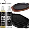 Culina Cast Iron Cleaning Kit A Cleaner Bundled with Cast-Iron Conditioner Oil 8oz Kosher Certified Protect your hands 100% natural view 4