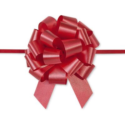 4" Red Classic Pull Bow - 18 Loops (2 Bows)