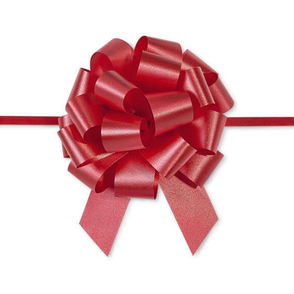 4" Red Classic Pull Bow - 18 Loops (2 Bows)