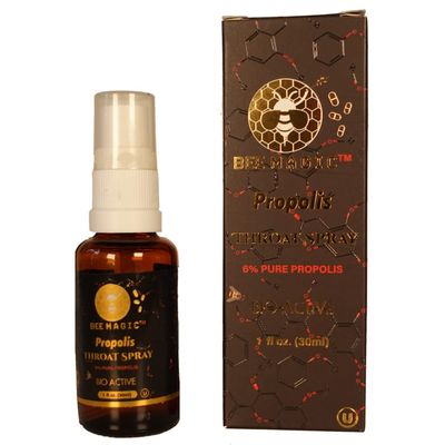 Bee Magic Propolis Extract 6% Throat Spray, 30 ml, Kosher OU