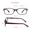 VisionGlobal Blue Light Blocking Glasses for Women/Men, Anti Eyestrain, Computer Reading, TV Glasses, Stylish Square Frame, Anti Glare (Gray, +3.00 Magnification) view 3