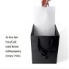 HUAPRINT Black Paper Bags With Handles - 12 Pack, 6x6x6 Inch Square Size, Gift, Shopping, Kraft, Party, Favor, Birthday, Goody, Take-Out, Merchandise, Retail view 3