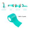 [24Pack 2" x5 Yards] Self Adhesive Bandages Vet Wrap, Wrap Tape Athletic Cohesive Bandage for Sports Injury, Strain, Knee&Wrist, Ankle Sprains. First Aid Non-Woven Bandages view 2